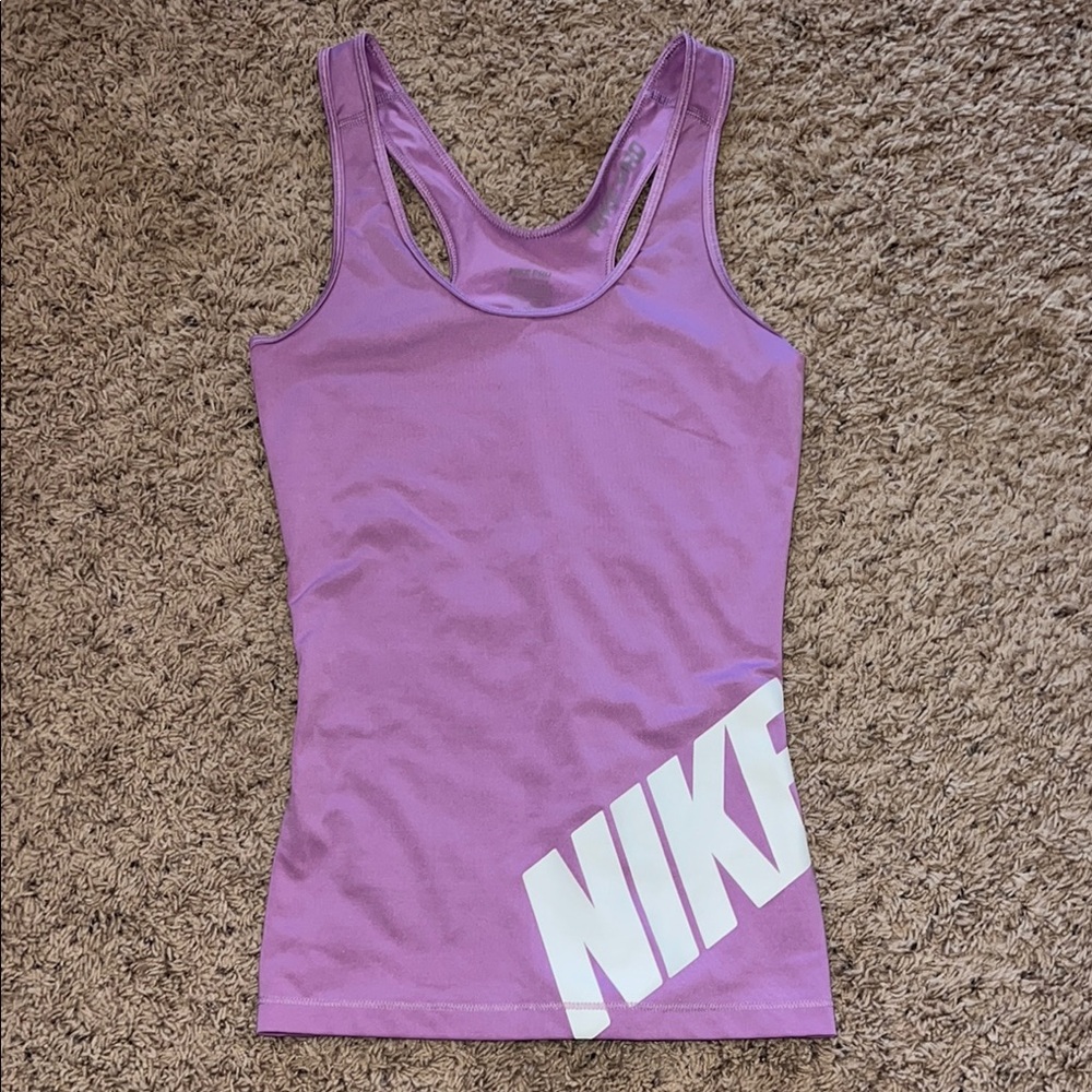 Nike Purple Fitted Sleeveless Tank Top